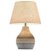 10" H Small Rechargeable Cordless Ceramic Table Lamp with Remote,