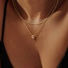 Sargetou Gold Initial Layered Necklaces for Women,14K Gold Letter C