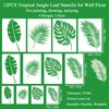 12 Large Leaf Stencils - Reusable Monstera & Palm &