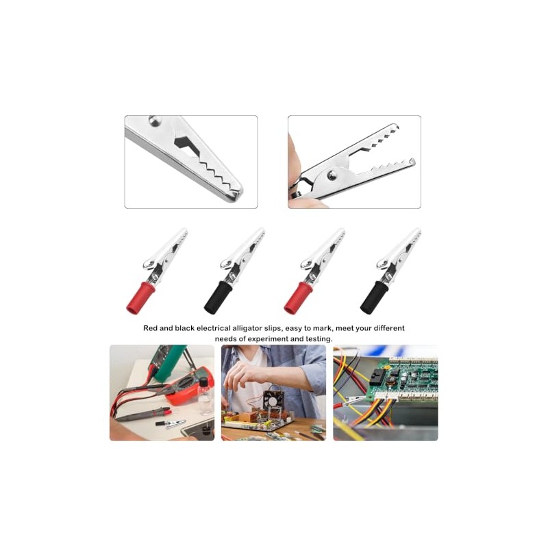 WMYCONGCONG 22 PCS Metal Alligator Clips Electrical Test Clamps with
