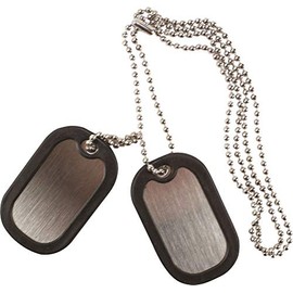 Military Spec Heavyweight Stainless Steel Dog Tags with Silencers