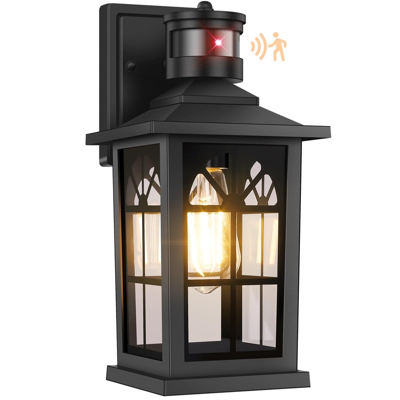 Motion Sensor Outdoor Light Fixture, Dusk to Dawn Porch Light