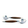 Vagabond House Tribeca Collection Pewter and Teak Salad Server Set