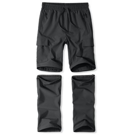 Boys Scout Pants Youth Zip Off Hiking Pants Kids Outdoor Size 6-8 Quick Dry Zipper Pockets UV Protection Adjust Waist Lightweight Deep Grey XS