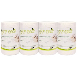 wegreeco Cloth Diaper Liners Disposable - Unscented Diaper Liners,Fragance Free Cloth Diaper Liners - 100 Sheets Per Roll (4 Roll)