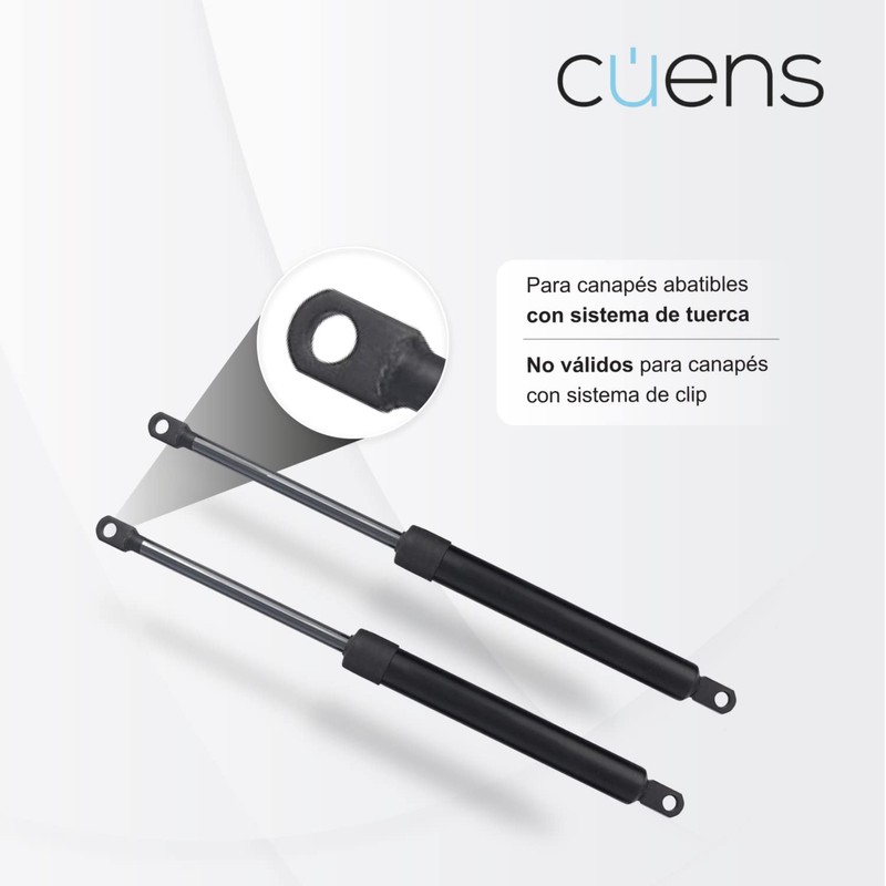 Set of 2 Gas Springs or Shock Absorbers for Bed