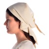 HEMAD Medieval Laudamie Cotton Headscarf, White, Beige, Black, Red, Brown,