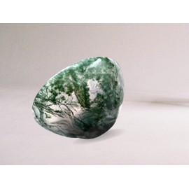Moss Agate Crystal Bowl - 2" Gem Stone Bowl for Altar Offering Bowl