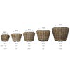 Rattan Kobo Indoor Outdoor Planter Basket with Plastic Pot Medium