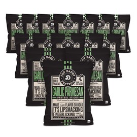 Pop Daddy Flavored Pretzels Sticks, Garlic Parmesan, 3oz Healthy Gourmet Pretzels Snacks, 15 Pack