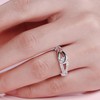 Jeulia Women's Ring, Ribbon, Infinity 925 Silver Material, Gift, Cute,