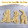 3Pcs Cat Butt Cookie Cutters, 3D Cat Cookie Cutters for