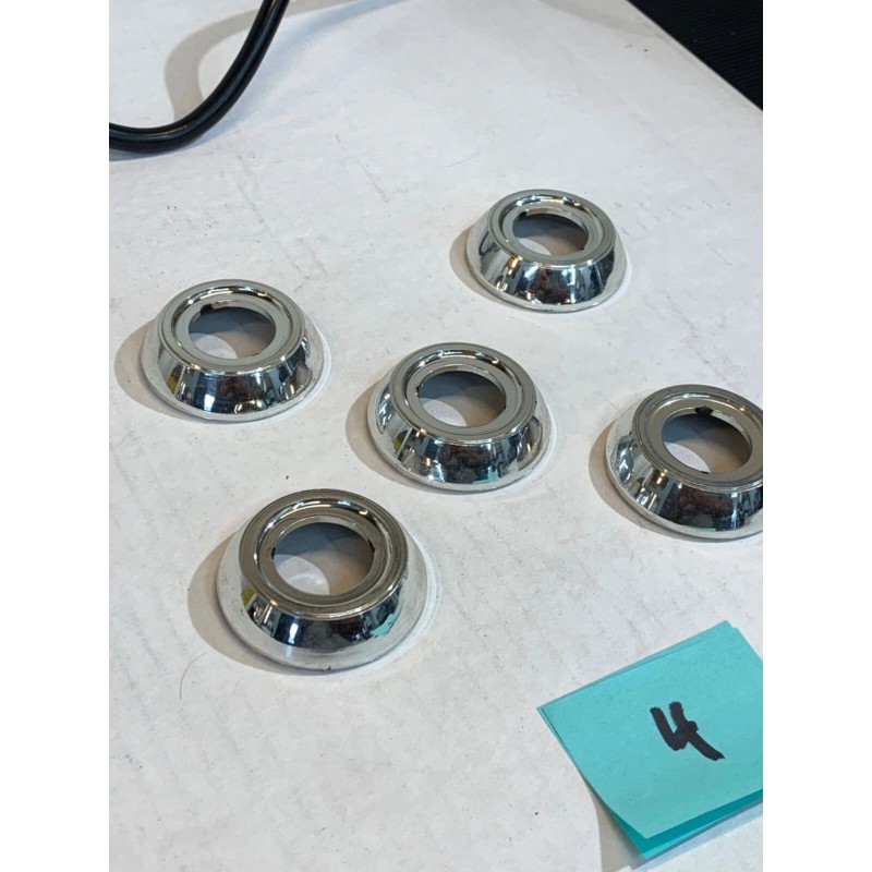 Fiat silver plastic window winder estucheon- (rosette) part # 4266546