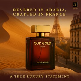 Liberty Luxury Oud OudGold Premium Perfume Spray for Men (50ml/1.7Oz), Eau De Parfum (EDP), Designed in France, Long Lasting Smell, Woody notes