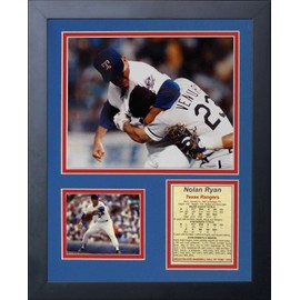 Legends Never Die Nolan Ryan- Texas Rangers Legend- Fight vs. Robin Ventura Collectible | Framed Photo Collage Decor - 12"x15" | Legends Never Die