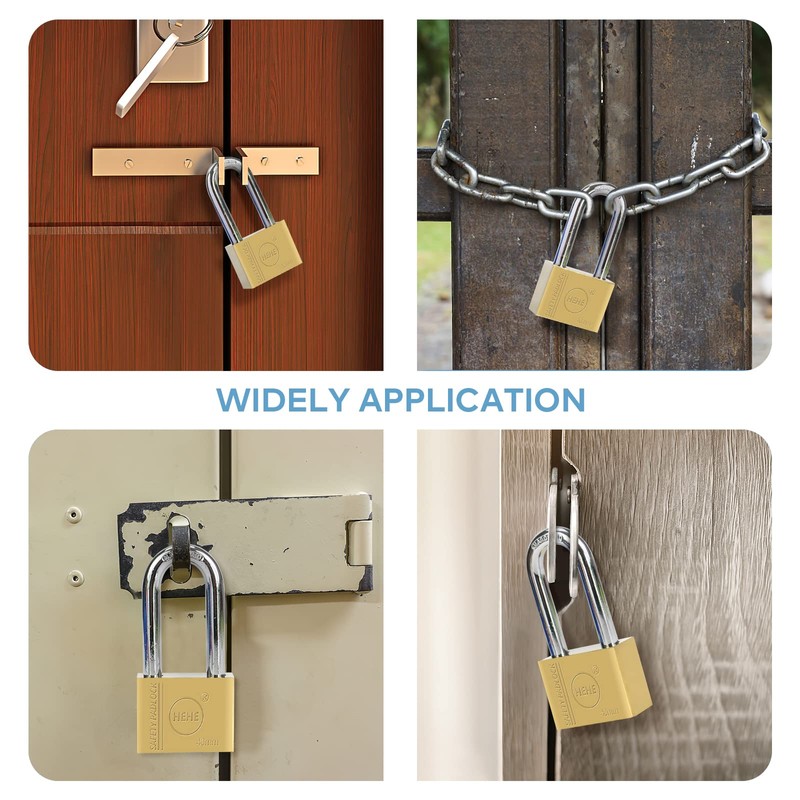 Heavy Duty Solid Brass Padlock, Security Lock Apartment Door Lock,
