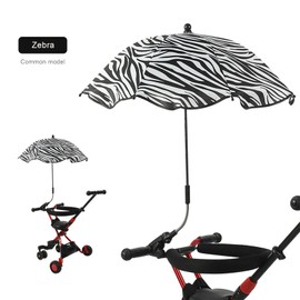 CDQL Baby Umbrella Stroller Parasol with Clamp Adjustable, UV Protection Clip on Umbrella Stroller for Toddlers 1-3 Stroller Sun Shade Umbrella for Trolley, Beach Chair, Wheelchair, Travel