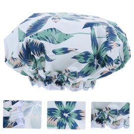 NOLITOY Comfortable Women's Shower Cap for Long Hair Reusable Bathing Hat Decorative Eva Material