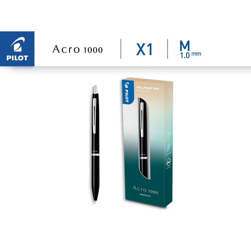 PILOT - Acro 1000 premium Ballpoint Pen in Black Gift