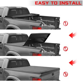 cciyu Tonneau Cover 5FT Bed for Toyota Tacoma 2005-2015 Soft Trifold Truck Bed Cover Kit Soft Folding Truck Bed Tonneau Cover