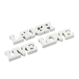 SALOCY LIVE LOVE LAUGH Wooden Letters for Wedding Decoration (White)