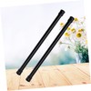 FELTECHELECTR 2pcs Tension Rod No-Drill Extendable Shower Curtain Pole Black