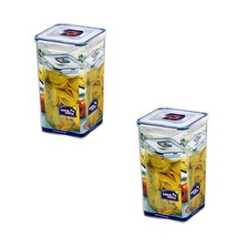 2 X Lock Lock Aufbewahrungsbehälter eckig & 4L (135.3 ml)