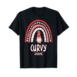 Funny Curvy Gnome Matching Christmas Pjs for Family T-Shirt, black