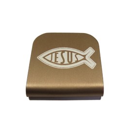 Morale Tags Jesus Fish Ichthys Hat Clip for Tactical Patch Caps (Copper)