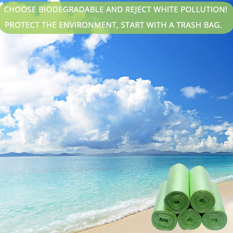 2 Gallon Compostable Trash Bags Small Biodegradable Garbage Bags 7.5