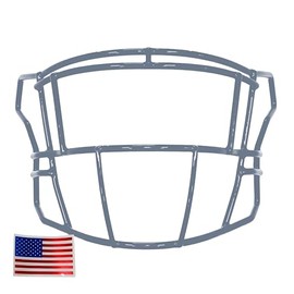 Green Gridiron - SF-2EG-SW for Riddell SpeedFlex + Chrome US Flag Helmet Decal (Light Grey)