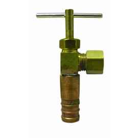Watts PEX LFP-562 Ball Valve 1/2-Inch Barb x 1/2-Inch Barb 1/4-Inch Drain Low-Lead, Brass