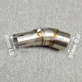 Unbranded For Yamaha YZF R3 R25 Motorcycle Exhaust System Middle Pipe Stainless Steel