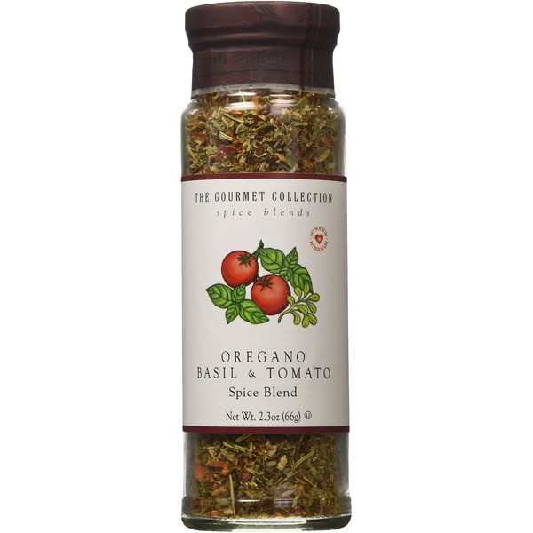 The Gourmet Collection Spice & Seasoning Blend Oregano Basil & Tomato Spice Blend Greek, Mediterranean, Italian Herb Seasoning Salt Free 156 Servings.