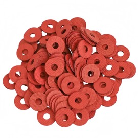 M2.5 x 5.5mm x 1mm Fiber Washers Insulating Flat Red Paper Washers Sealing Washers Gaskets, 1000pcs