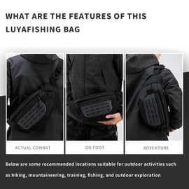 Tactical Fanny Pack for Men Women Military Waist Bag Molle Utility Hip Belt Pouch Crossbody Bags Bumbag for Cycling Hiking Walking Fishing Black03
