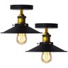 HTRUIYATY Pack of 2 Vintage Umbrella Ceiling Light Industrial Retro
