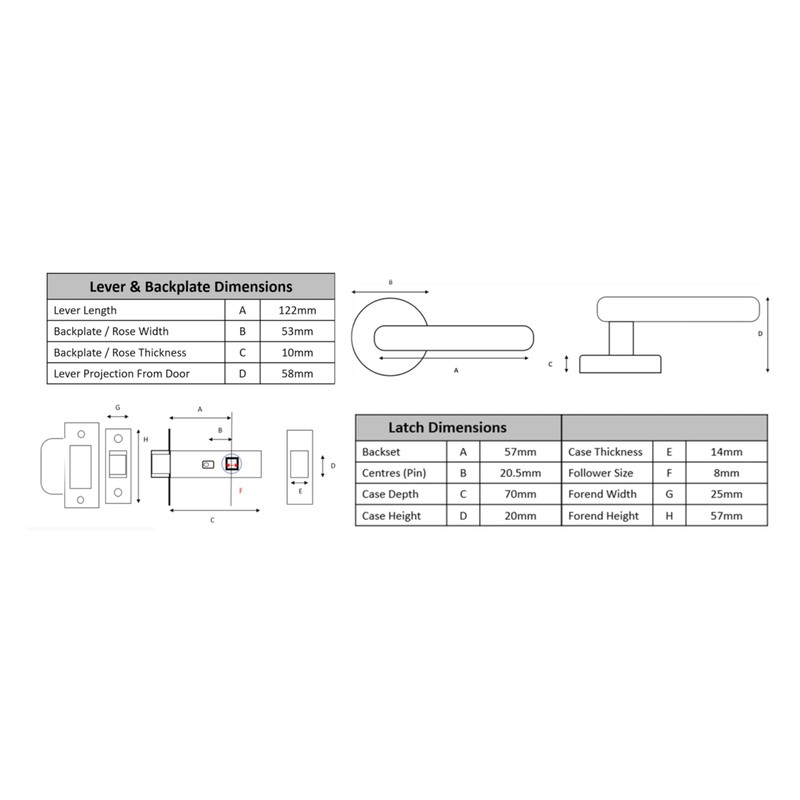 HANDLEZONE® Solus Privacy Lever On Round Rose Door Handles, with