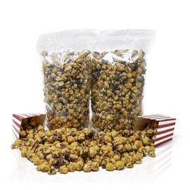 Pop’N Popcorn Chocolate Covered Caramel Pop Corn - 72 oz Gourmet Caramel Pop Corn Drizzled with Dark Chocolate - Freshly-Popped and in a Resealable Bag Perfect for Movie Night