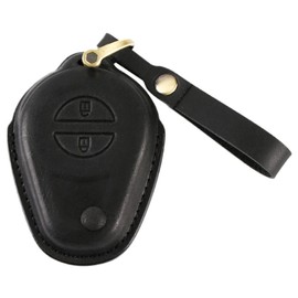 1PCS Leather Case Fob Cover Motorcycle Keychains Key ring for Touring CVO Road Glide Street Glide CVO Limited (black)