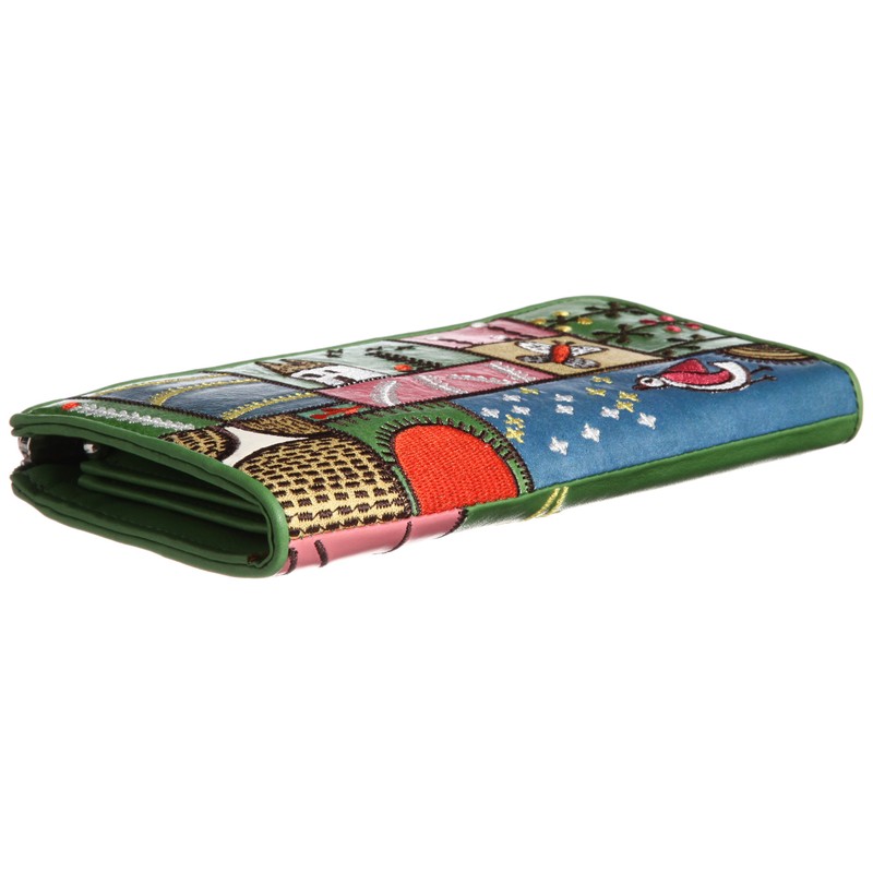 Hocomomora Campo External L-Shaped Zipper Long Wallet, green