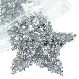 qiipii 3000PCS 5mm Crystal White Resin Rhinestones for Crafts Crystal Clear Flatback Rhinestones Bulk SS20 Non-Hotfix Stones Diamonds Crystals Gems for Mugs Tumblers Bottles Cups DIY Crafts Decoration