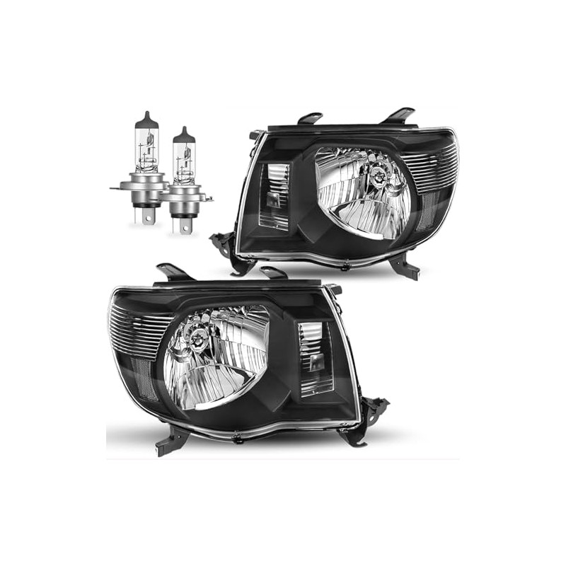 KarSpareHub Headlights Assembly Compatible with 2005-2011 Toyota Tacoma Headlamp Replacement