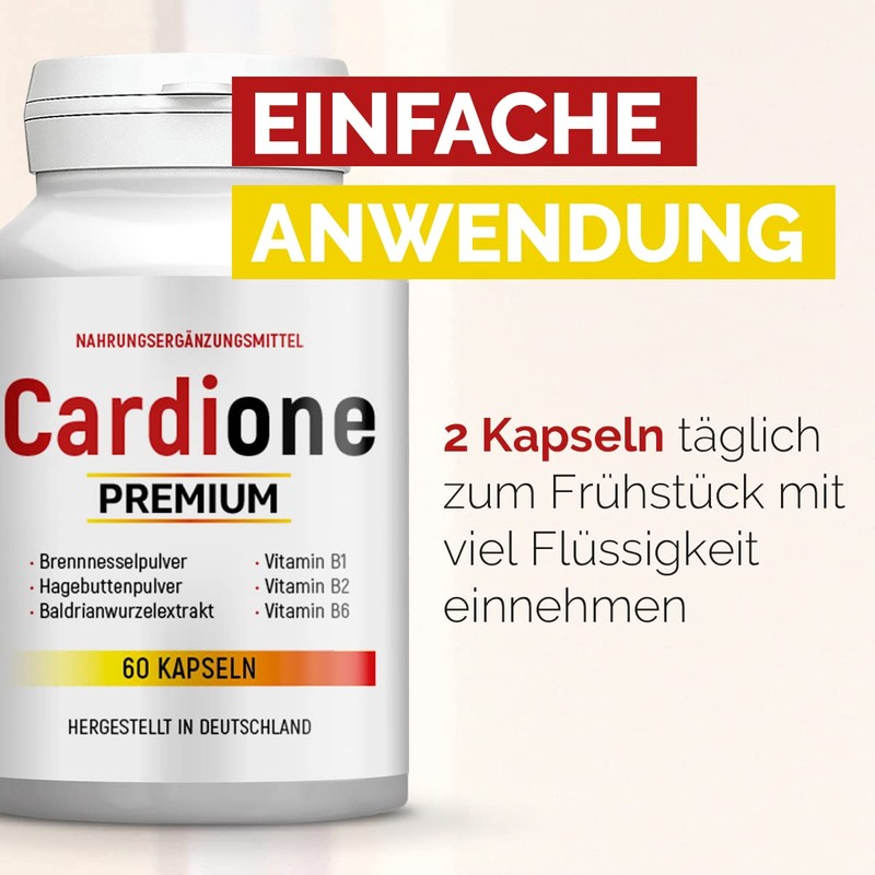 Cardione Capsules - with Nettle & Rosehip Powder - Optimal