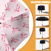 WSZYNDF Pink Bow Pattern Umbrella, Small Travel Compact Automatic Folding