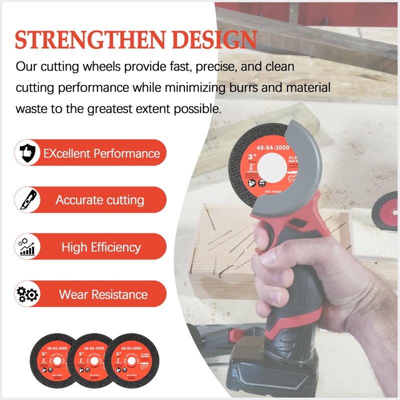 49-94-3000 3" Metal Cut Off Wheel for Milwau-kee Set of