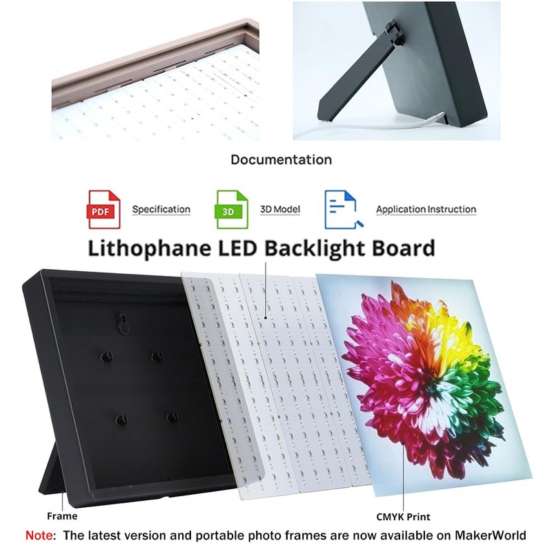 4 Pieces Lithophane LED Backlight Board Kit KC009 KC010 for