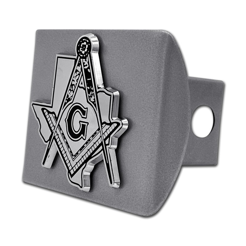 Elektroplate Texas Masonic Square and Compass All Metal Brushed Chrome