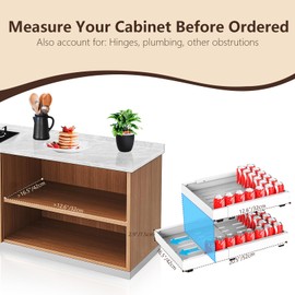 Pull Out Cabinet Organizer, Heavy Duty Pull Out Drawers Expandable (12.6"-20.5") with 3 slides for Kitchen Cabinets,1pack Cabinet Pull Out Shelves For Kitchen Pantry Organization, White