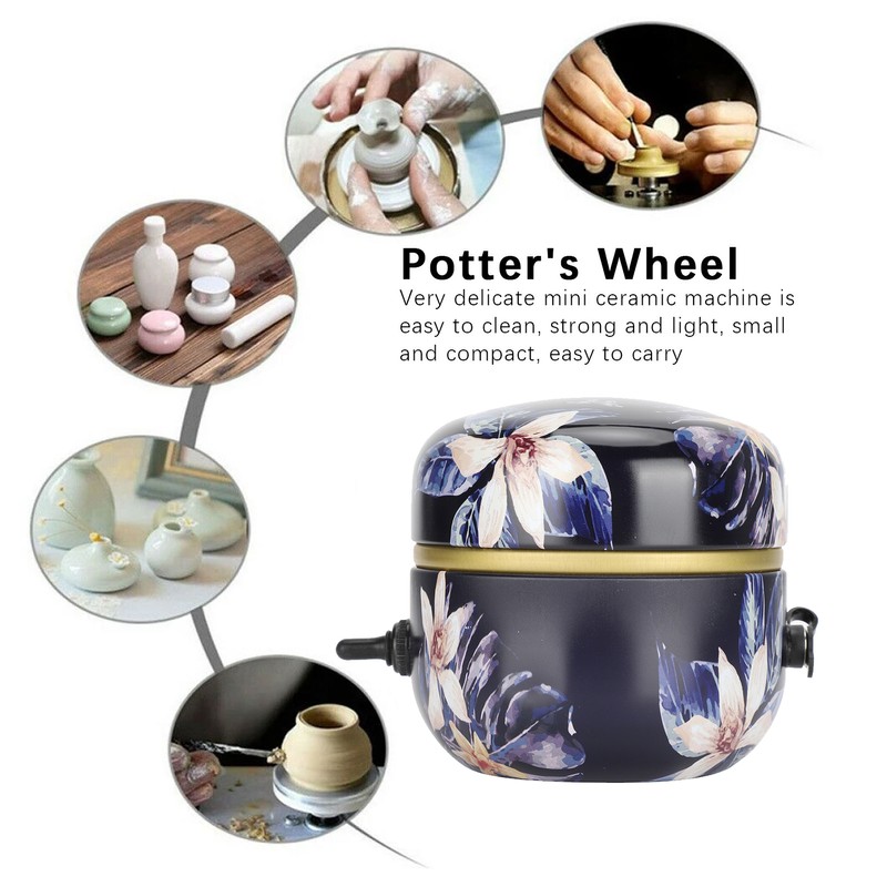 Potter's Wheel Mini Electric Pottery Ceramic Machine Children's Manual DIY